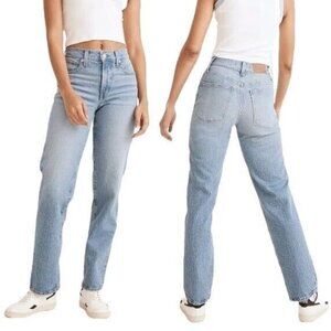 Madewell The Mid-Rise Perfect Vintage Straight Jeans Size 24 Verwood Wash NF114